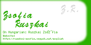 zsofia ruszkai business card